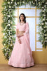 Weight Less Baby Pink Trendy Ceremony Wear Lehenga Choli