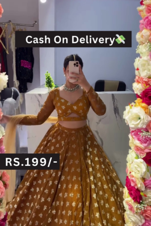 Mustard Yellow Floral Lehenga Choli Set with White Bloom Motifs  Sunny Vibes for Every Ethnic Occasion