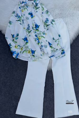 Elegant Floral Print Blouse – A Touch of Sophistication & Freshness