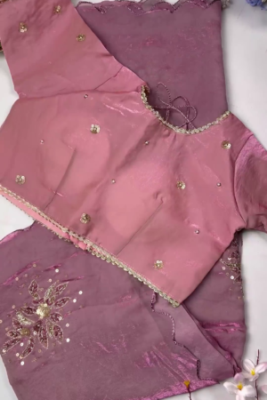 Luminous Shimmer Silk Saree with Hand-Embroidered Floral Zari Butta