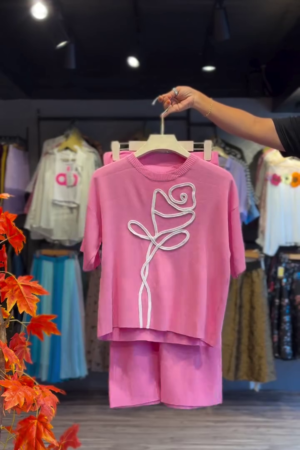 Rose Crest Co-ord in Blush Pink