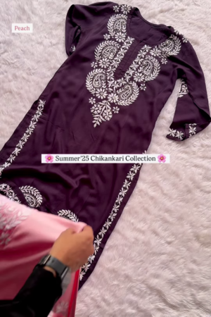 Blush Pink Chikankari Kurta – Summer '25 Collection