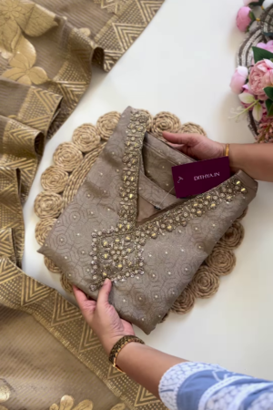 Elegant Brown Embellished Kurta Set