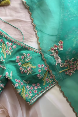 Emerald Enchantment Embroidered Lehenga Set