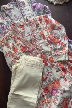 Floral Bliss Cotton Kurta Set