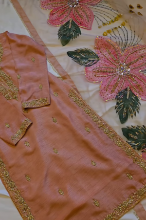 Blush Radiance Embroidered Ensemble