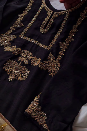 Midnight Elegance Black Kurta
