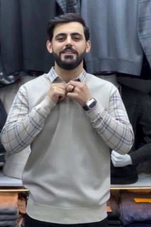 LIGHT BEIGE LAMBORGHINI ZIP-UP JACKET