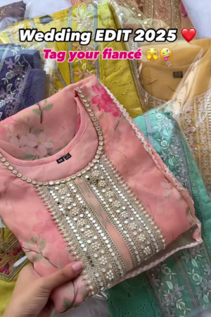 Wedding Edit 2025: Blush Pink Embellished Kurta