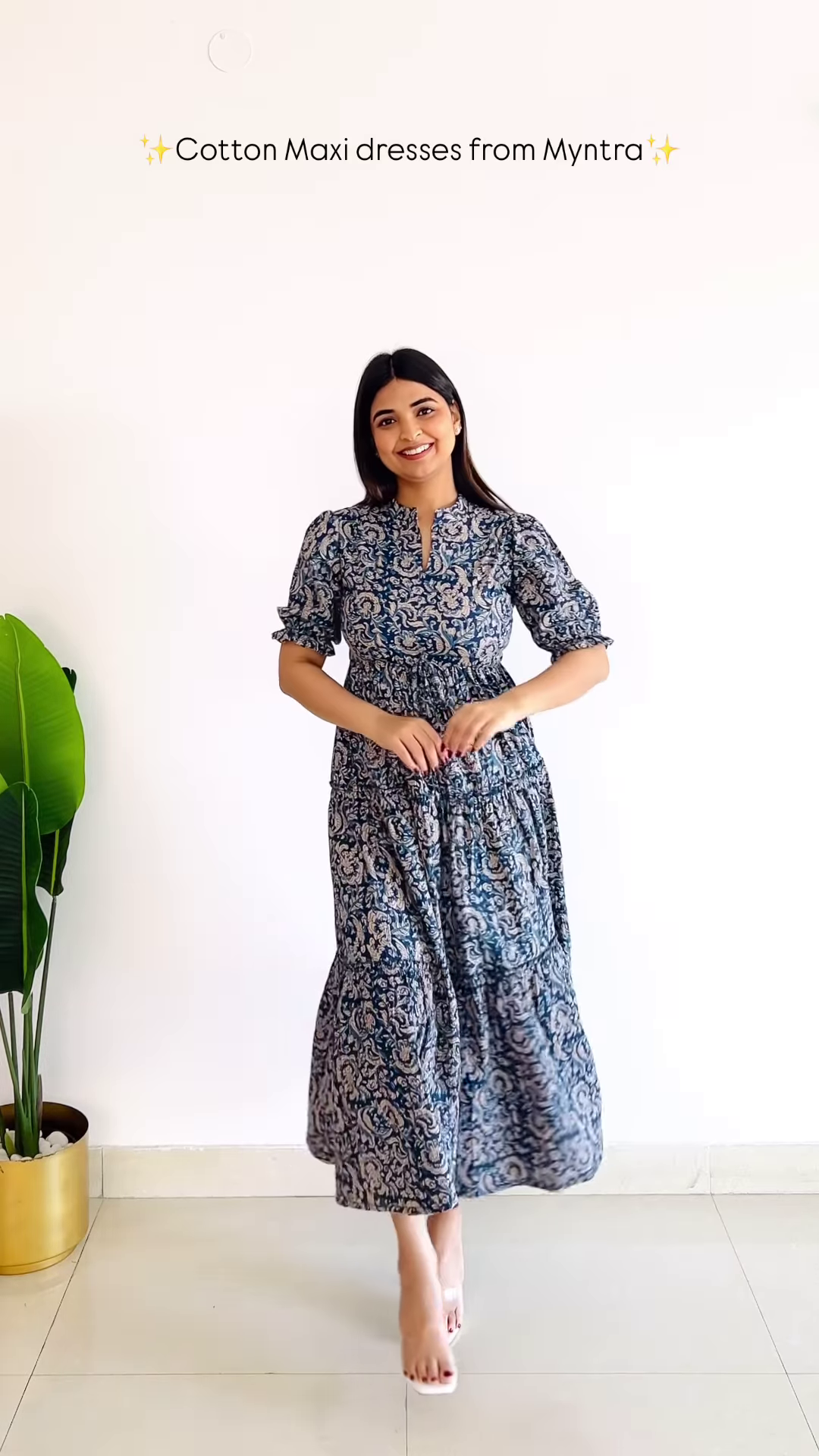 Floral Print Cotton Maxi Dress – Breezy & Elegant Ethnic Wear - Image 3