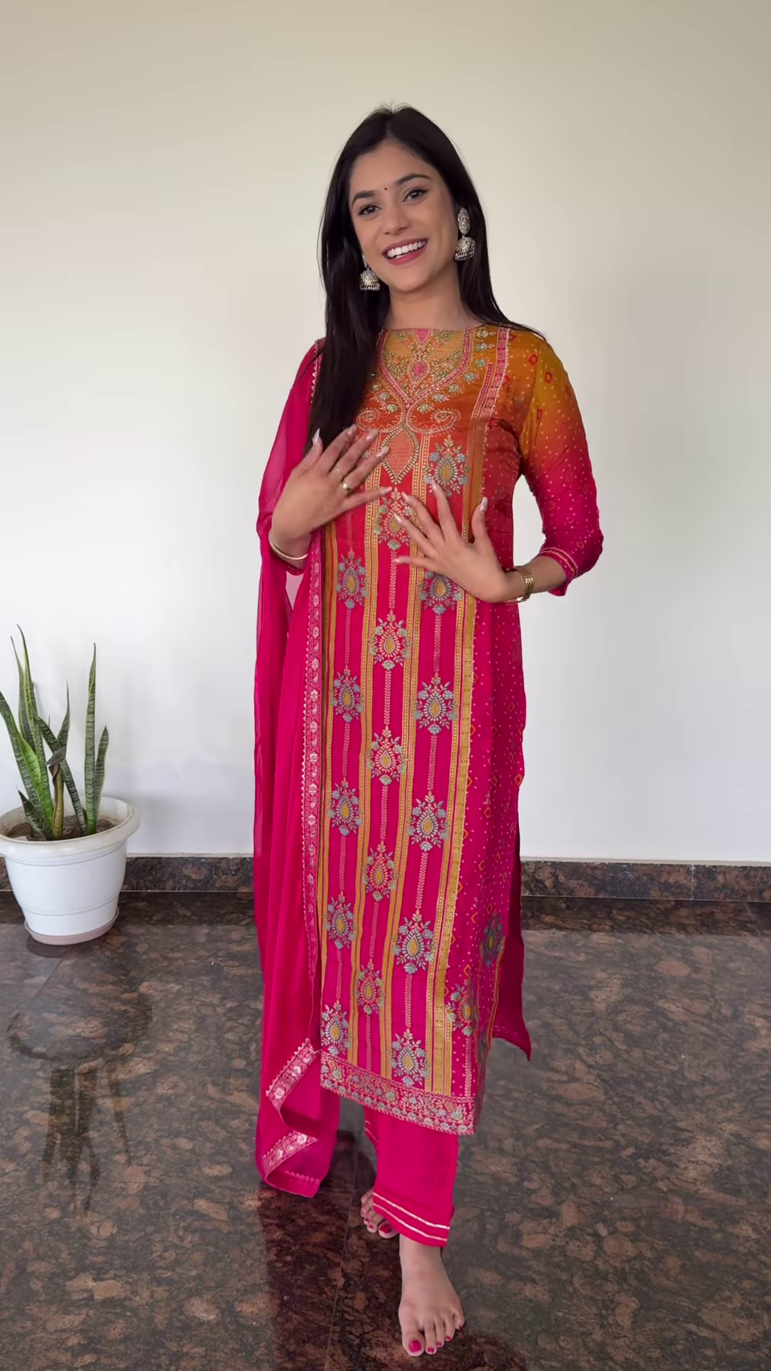 Royal Purple Embroidered Kurta Set with Dupatta – Ethnic Elegance - Image 4