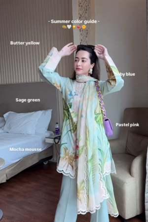 Pastel Bloom Summer Lawn Suit – Effortless Elegance