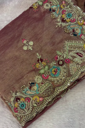 Luxury Handcrafted Peacock Embroidered Suit