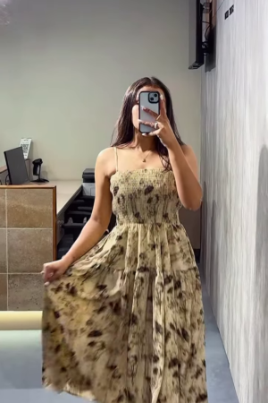 Floral Smocked Maxi Dress