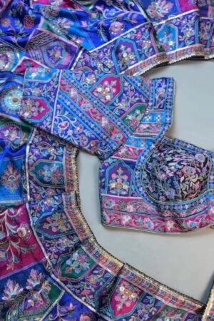 Royal Midnight & Regal Multicolour Embroidered Lehenga Set – Available in Midnight Blue & Vibrant Multicolour