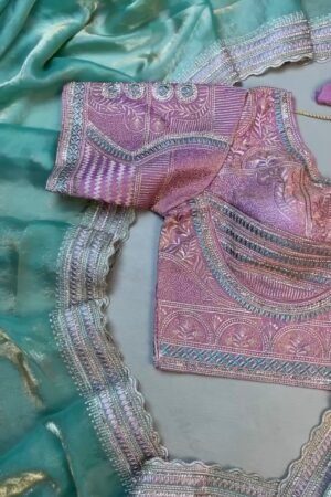 Enchanting Lavender & Mint Embroidered Ethnic Ensemble – Available in Lavender & Mint