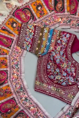 Opulent Festive Lehenga Set with Intricate Mirror Work – Available in Traditional Crimson & Pure Ivory