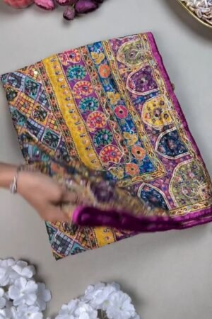 Vibrant Multicoloured Rajasthani Patola-Inspired Silk Lehenga Set – Available in Radiant Yellow & Royal Magenta